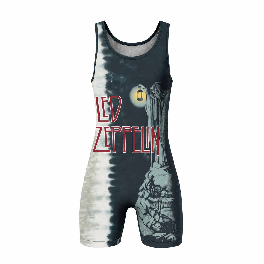Led Zeppelin The Hermit Wrestling Singlet - front and back view
