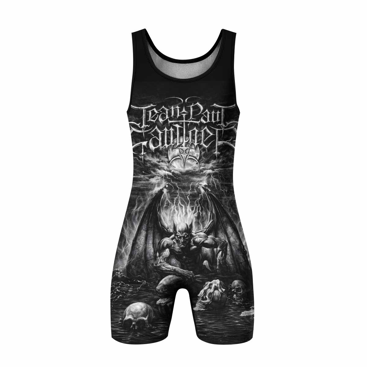 Jean Paul Gaultier Satan Wrestling Singlet - front view mockup