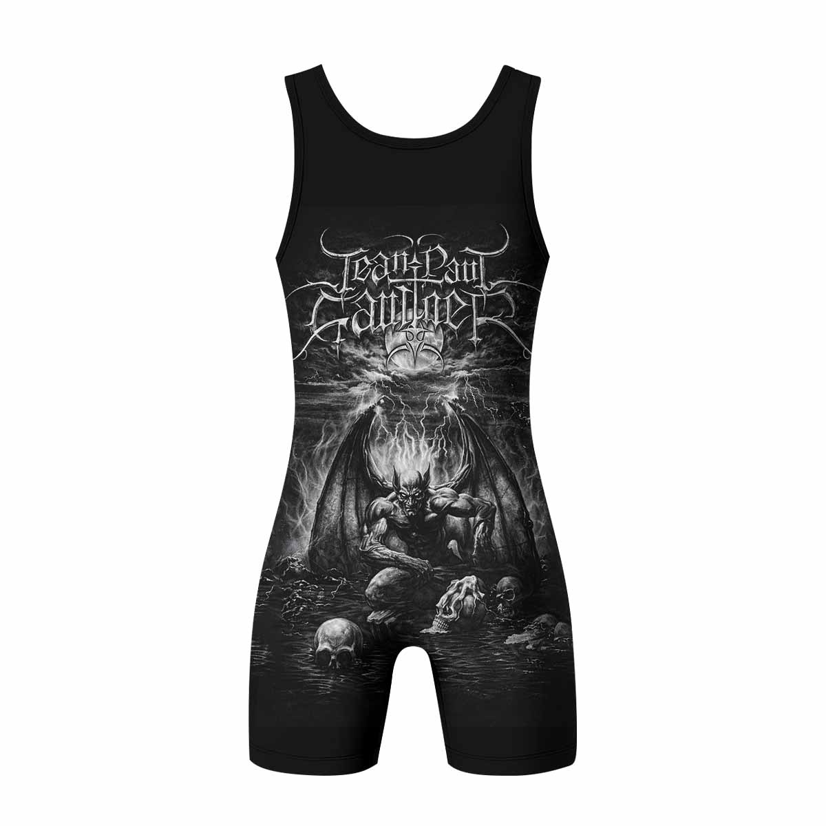 Jean Paul Gaultier Satan Wrestling Singlet - back view mockup