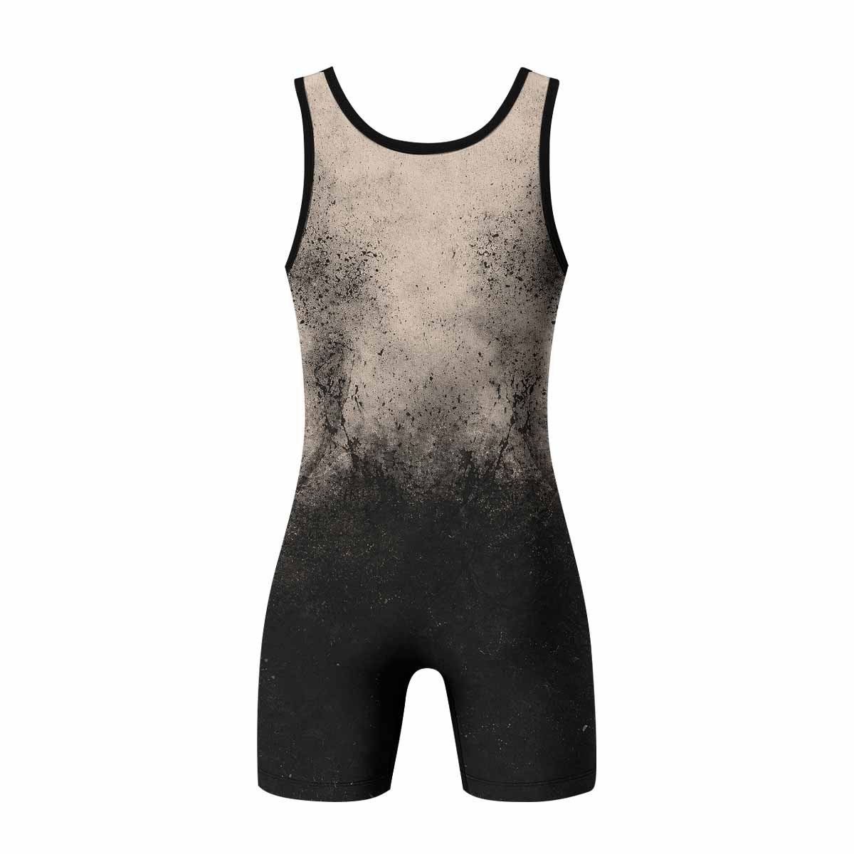 Grunge Smoke Gothic Wrestling Singlet - back view mockup