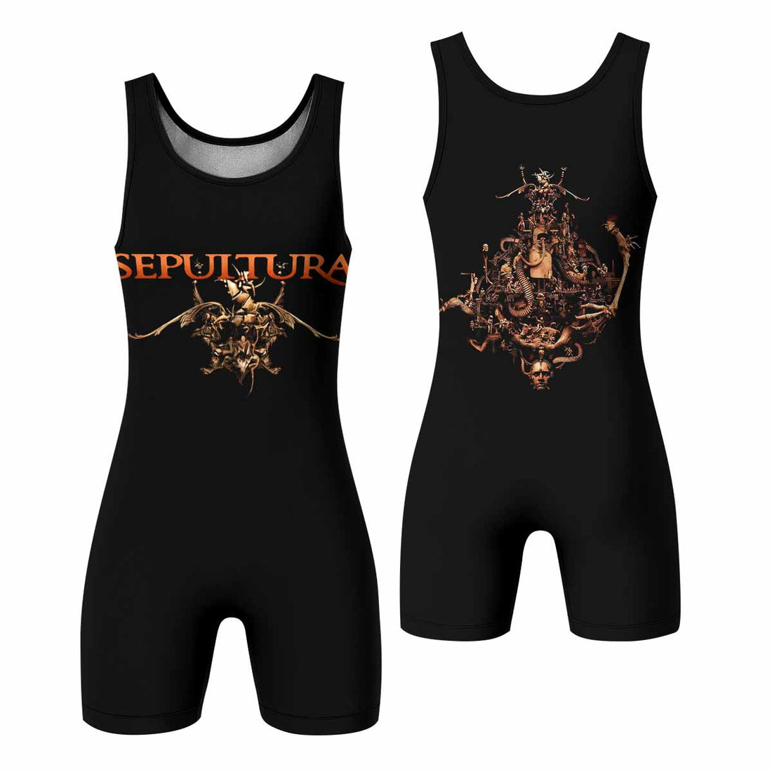 Sepultura A-Lex Wrestling Singlet - front and back view