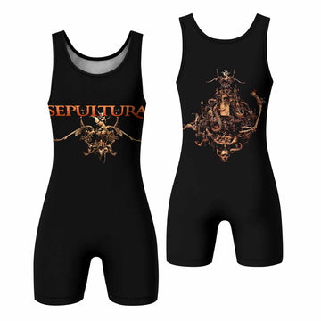 Sepultura A-Lex Wrestling Singlet - front and back view