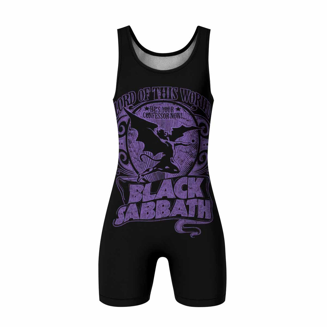 Black Sabbath Lord of This World Wrestling Singlet - front and back view