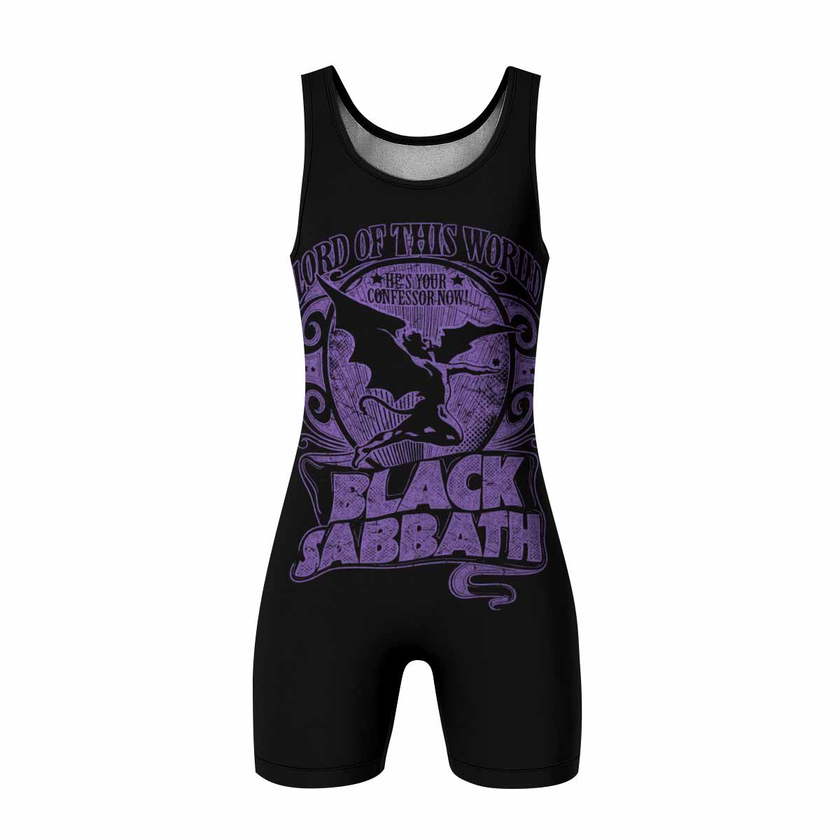Black Sabbath Lord of This World Wrestling Singlet - front view mockup