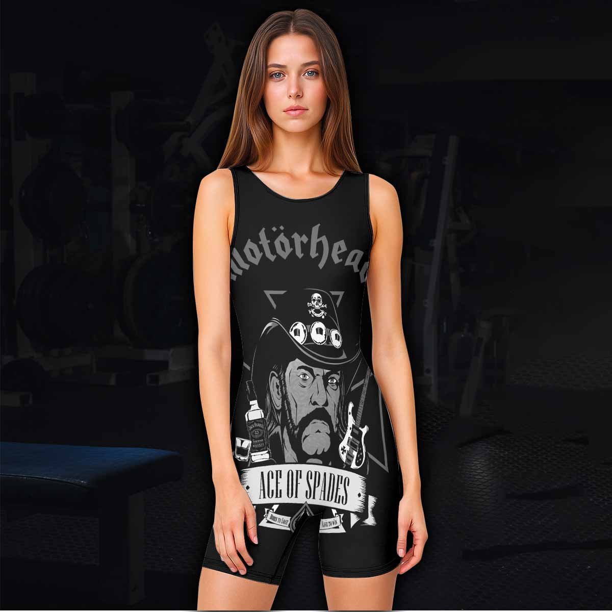 Motörhead Ace of Spades Wrestling Singlet - women's lifestyle view