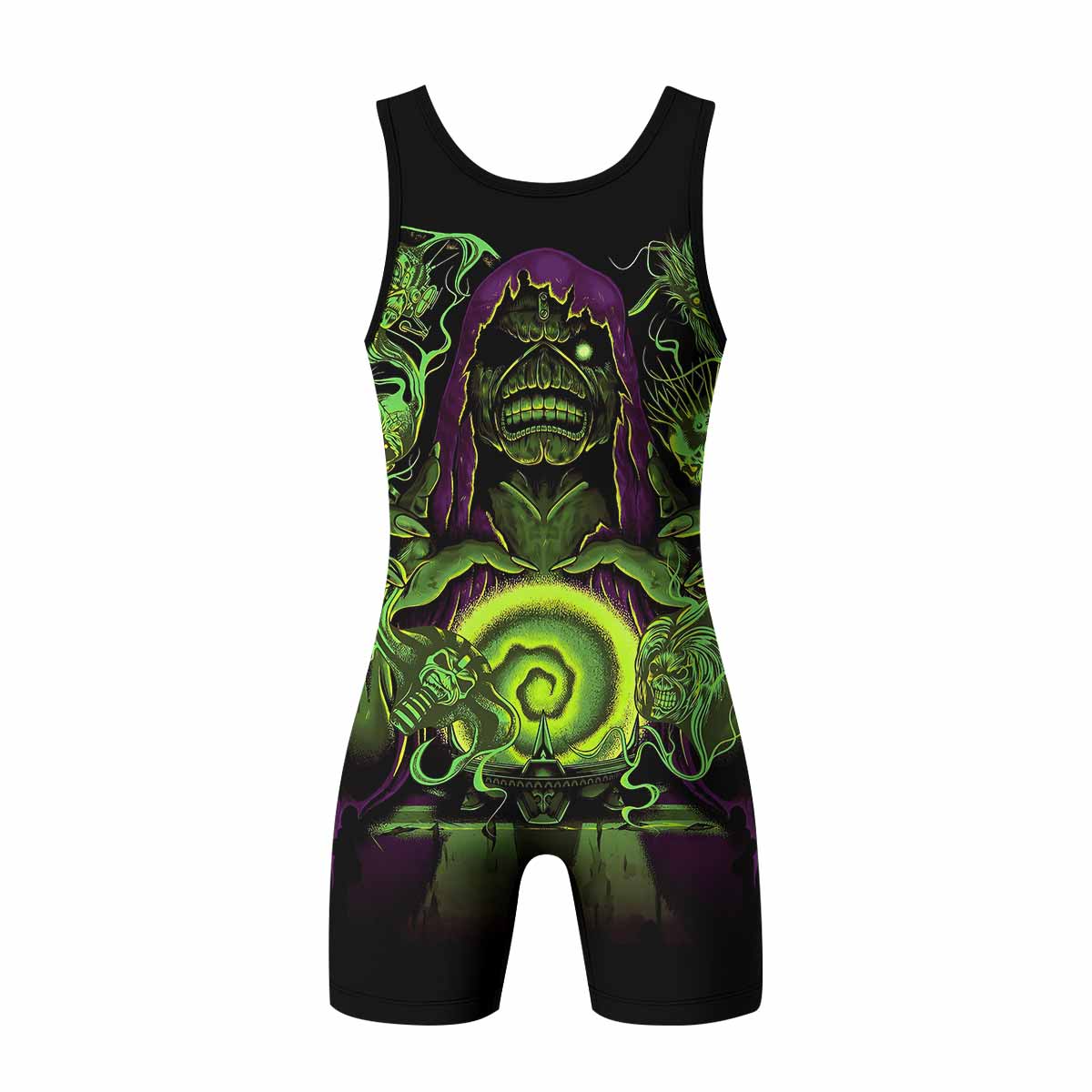 Iron Maiden Run For Your Lives Wrestling Singlet - back view mockup