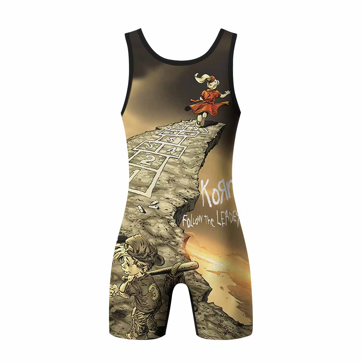 Korn Follow the Leader Wrestling Singlet - back view mockup