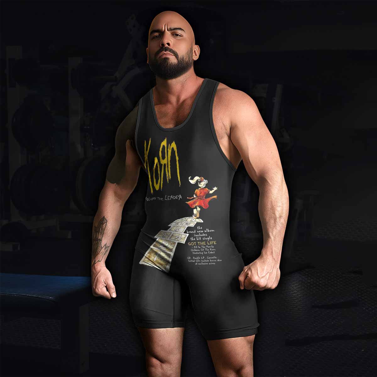Korn Follow the Leader Wrestling Singlet - men's lifestyle view