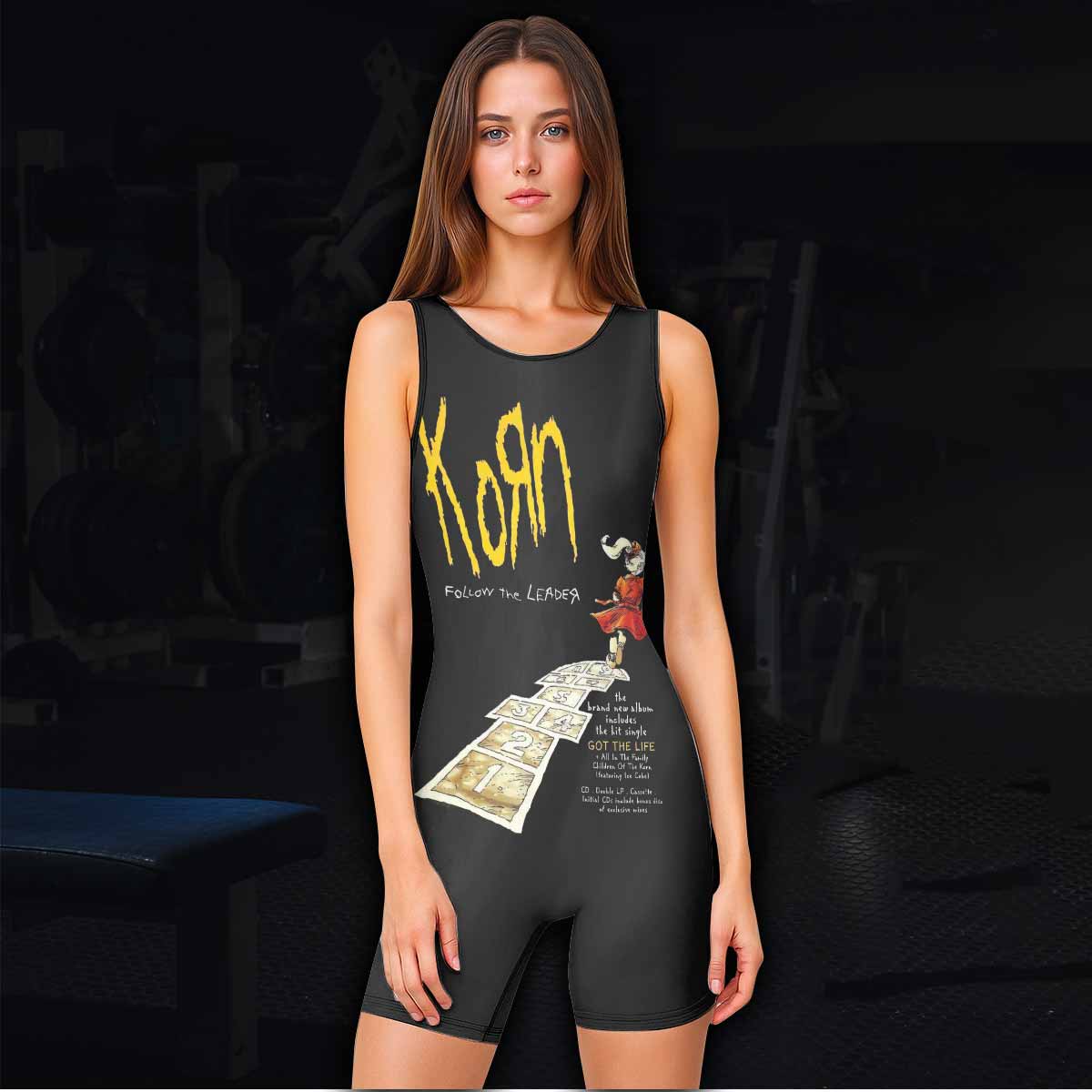 Korn Follow the Leader Wrestling Singlet - women's lifestyle view