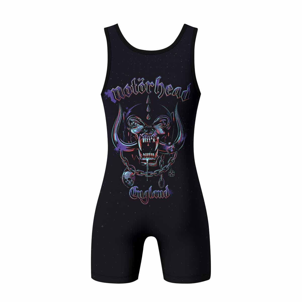 Motörhead England 1978 Wrestling Singlet - back view mockup