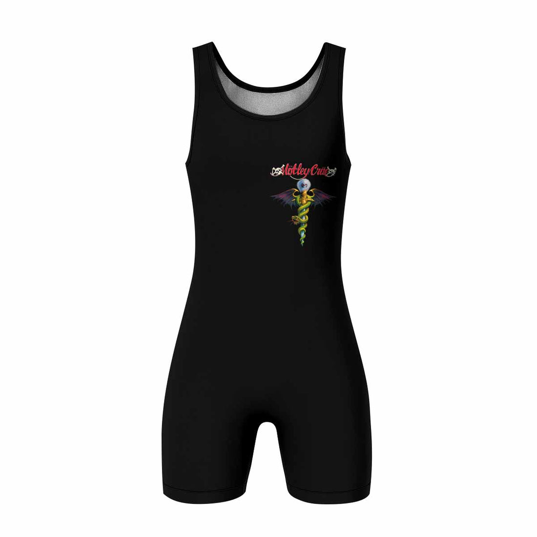 Mötley Crüe Dr. Feelgood Wrestling Singlet - front and back view