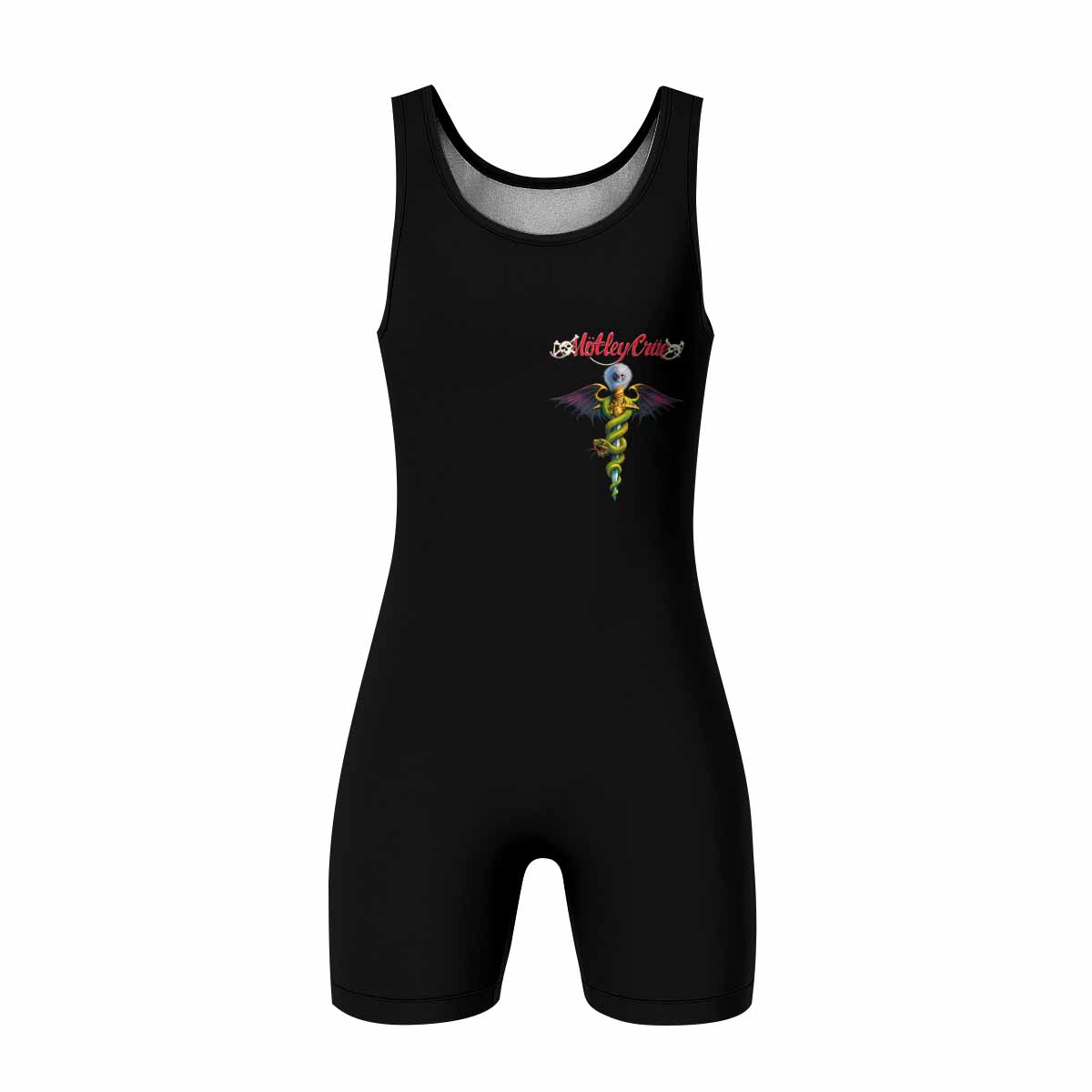 Mötley Crüe Dr. Feelgood Wrestling Singlet - front view mockup