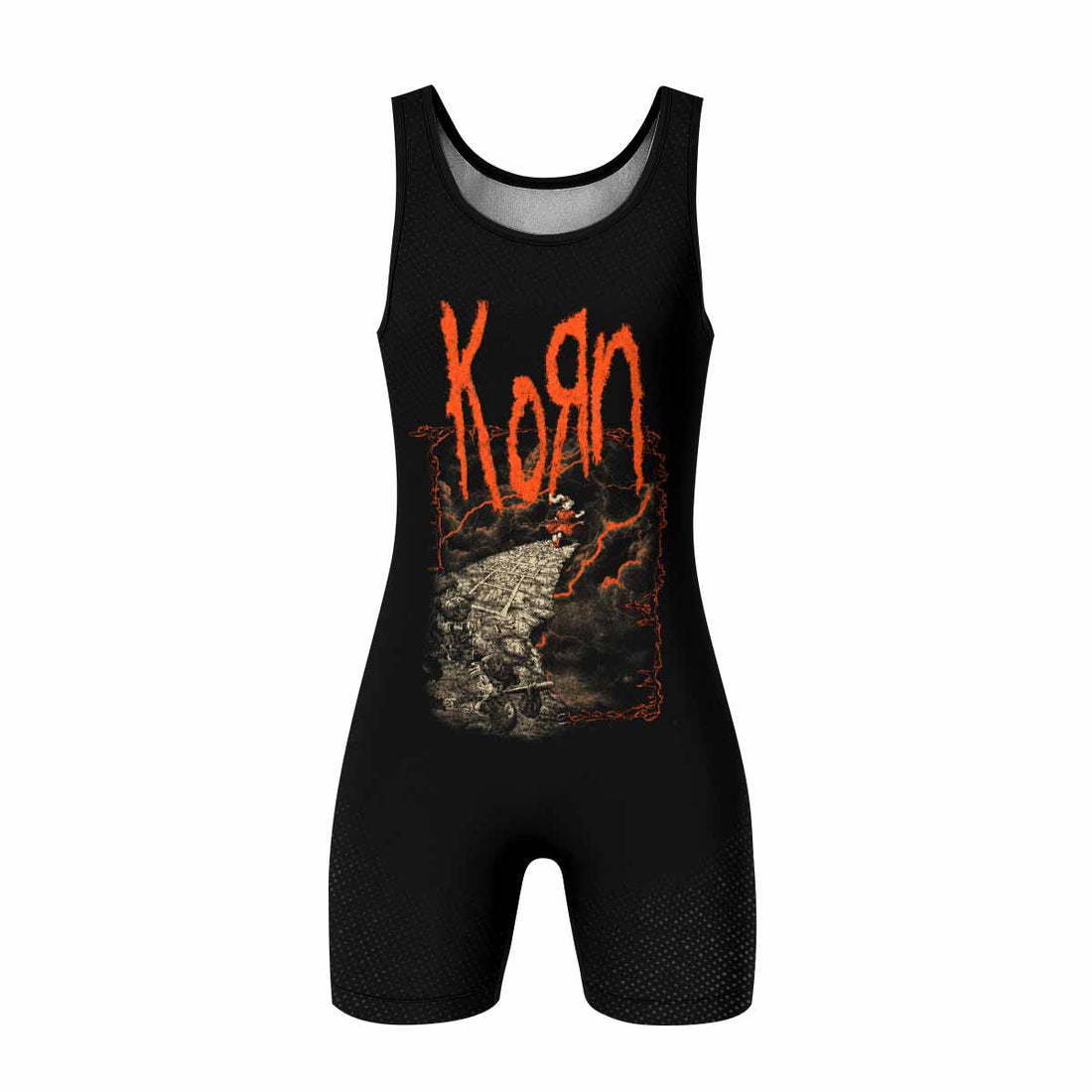 Korn Follow Cliff Wrestling Singlet - front and back view