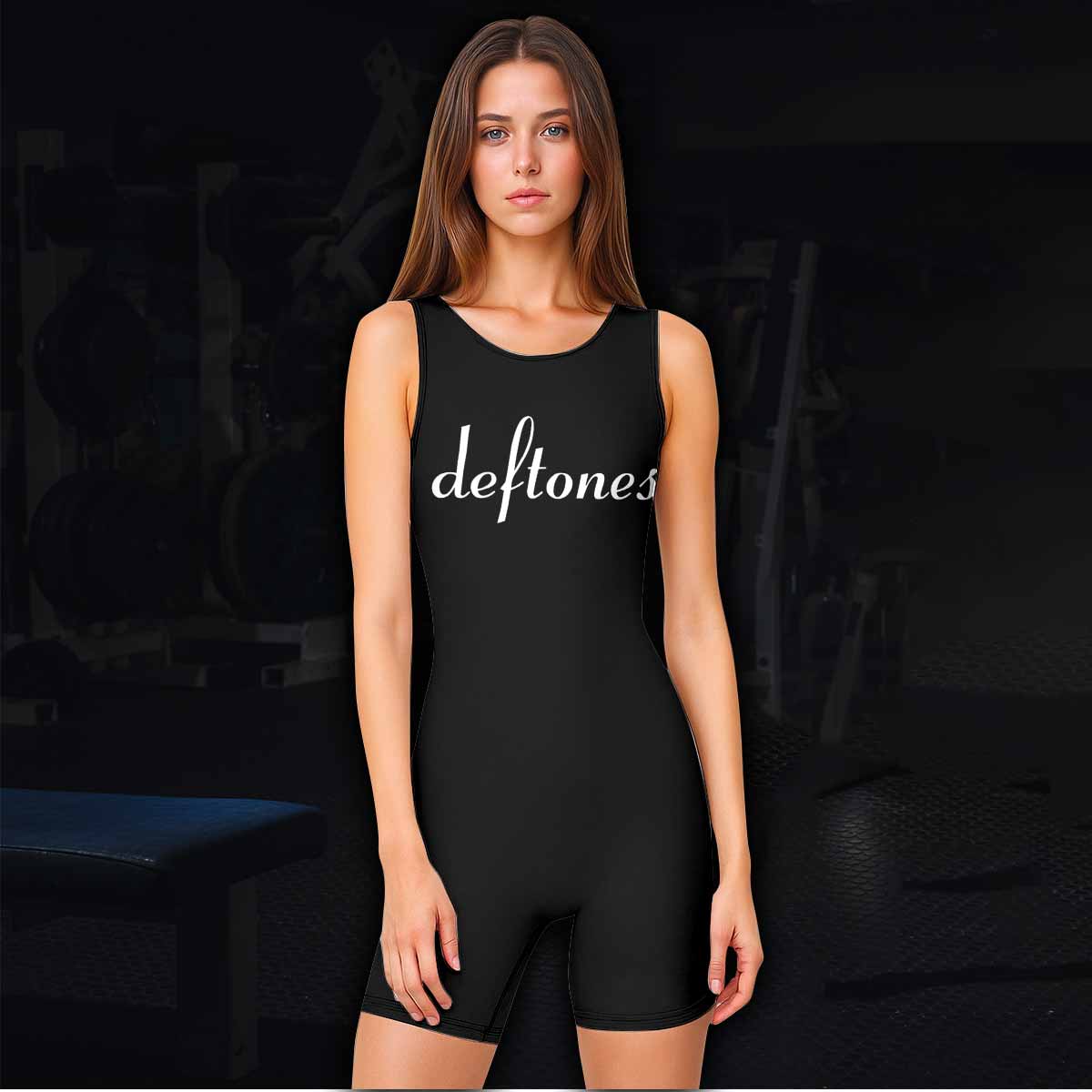 Deftones Cigarette Vintage Wrestling Singlet - women's lifestyle view