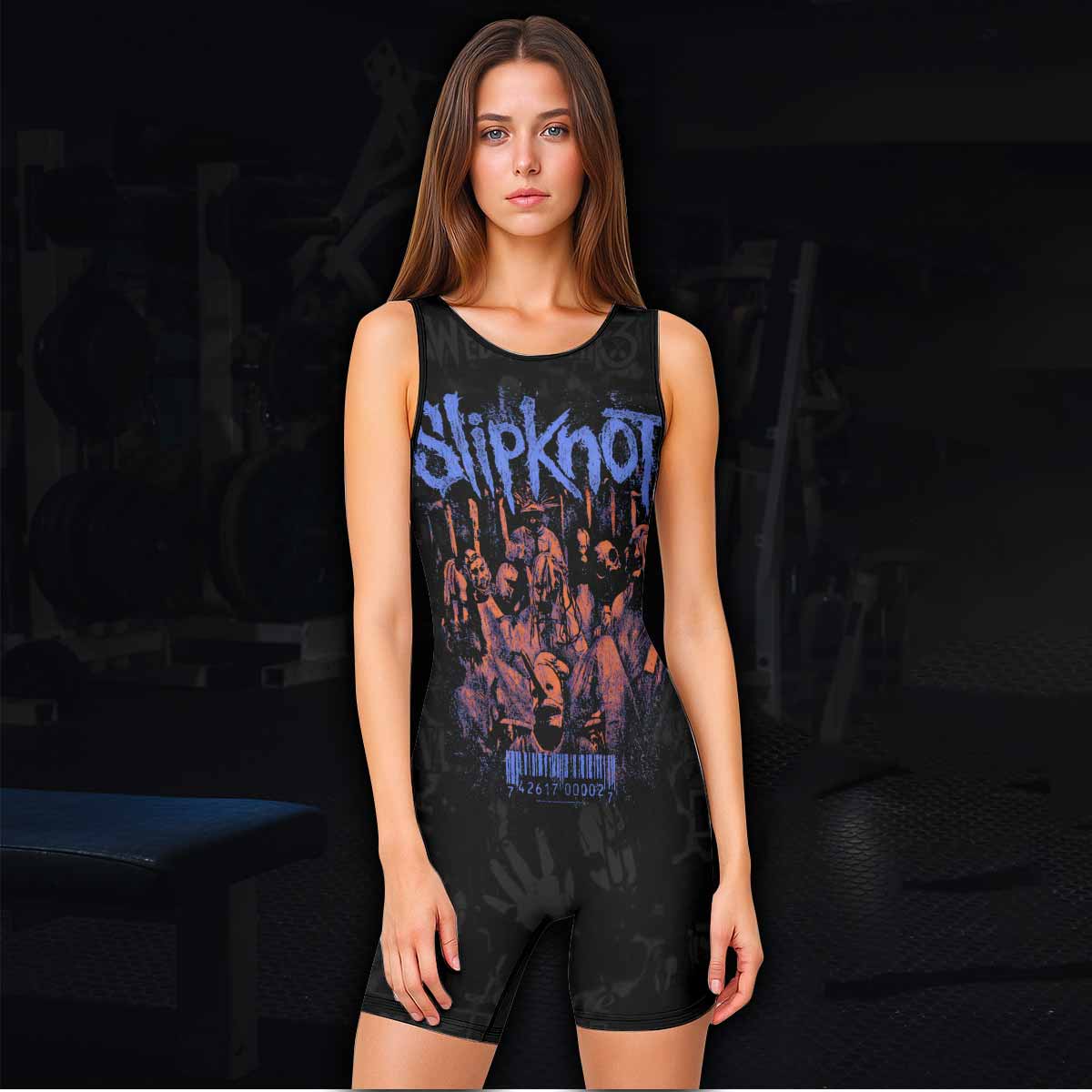 Slipknot Welcome To 1999 Wrestling Singlet - women's lifestyle view