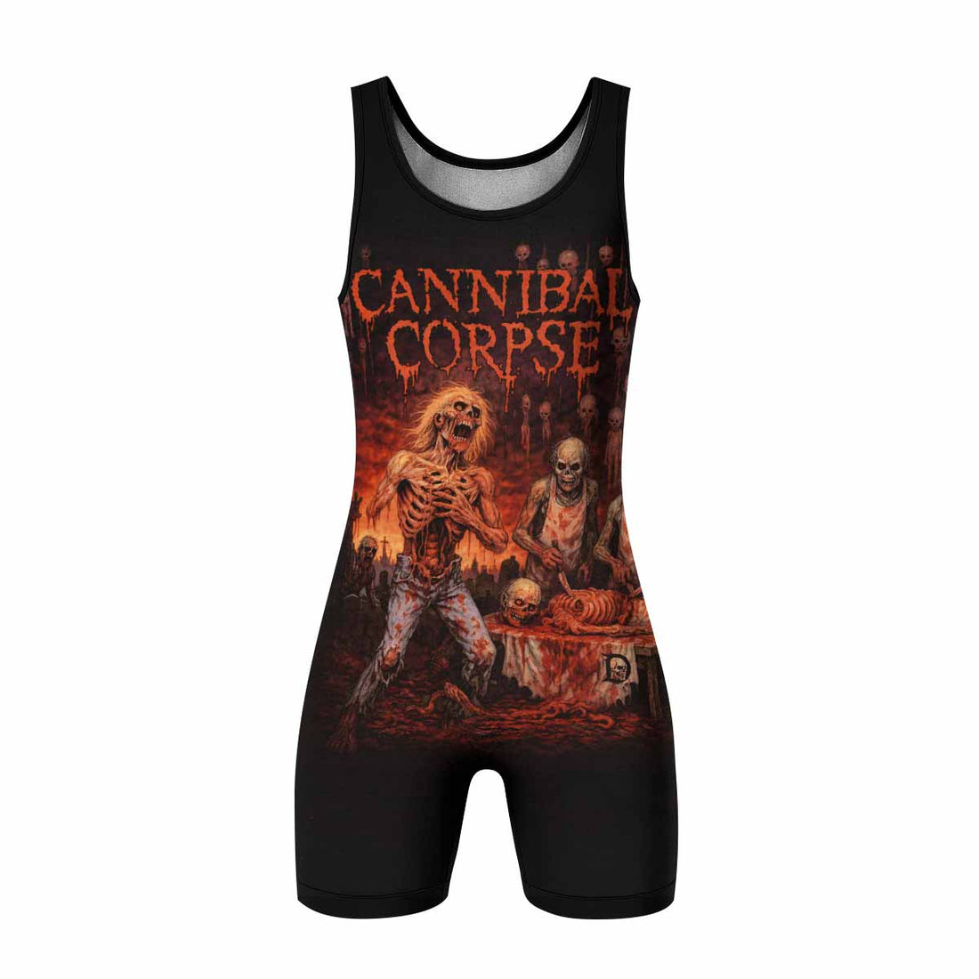 Cannibal Corpse Eaten Back to Life Wrestling Singlet - front and back view