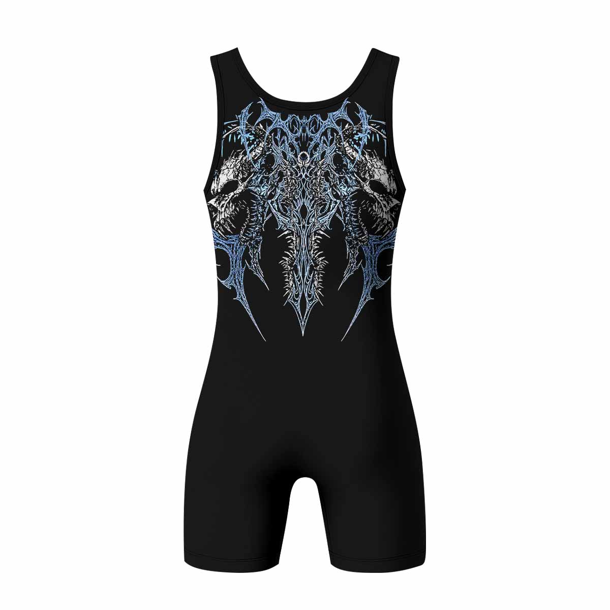 Abyssal Dominion Wrestling Singlet - back view mockup