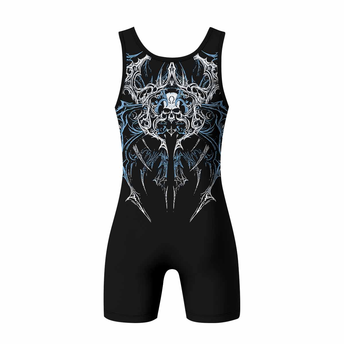 Hellborn Dominion Wrestling Singlet - back view mockup