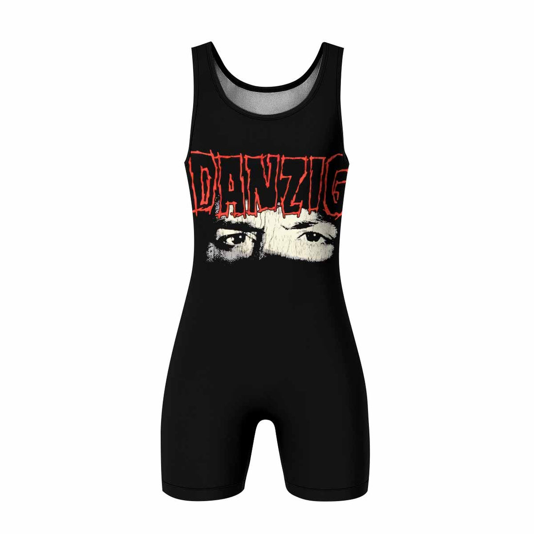 Danzig Deth Red Sabaoth Wrestling Singlet - front and back view