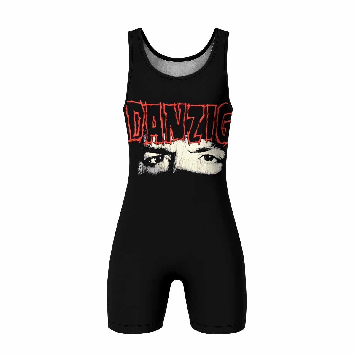 Danzig Deth Red Sabaoth Wrestling Singlet - front view mockup
