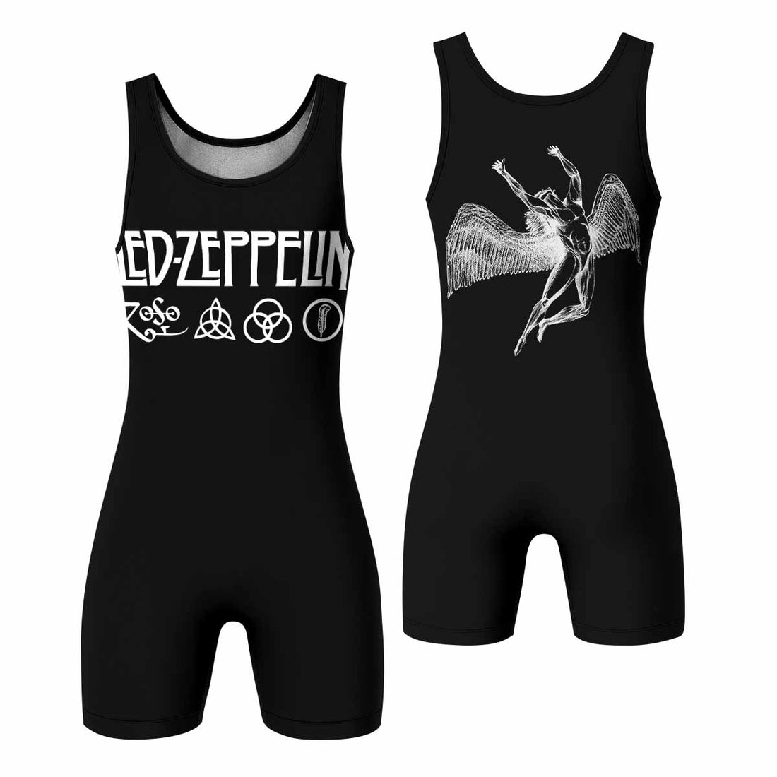 Led Zeppelin Wrestling Singlet - front and back view