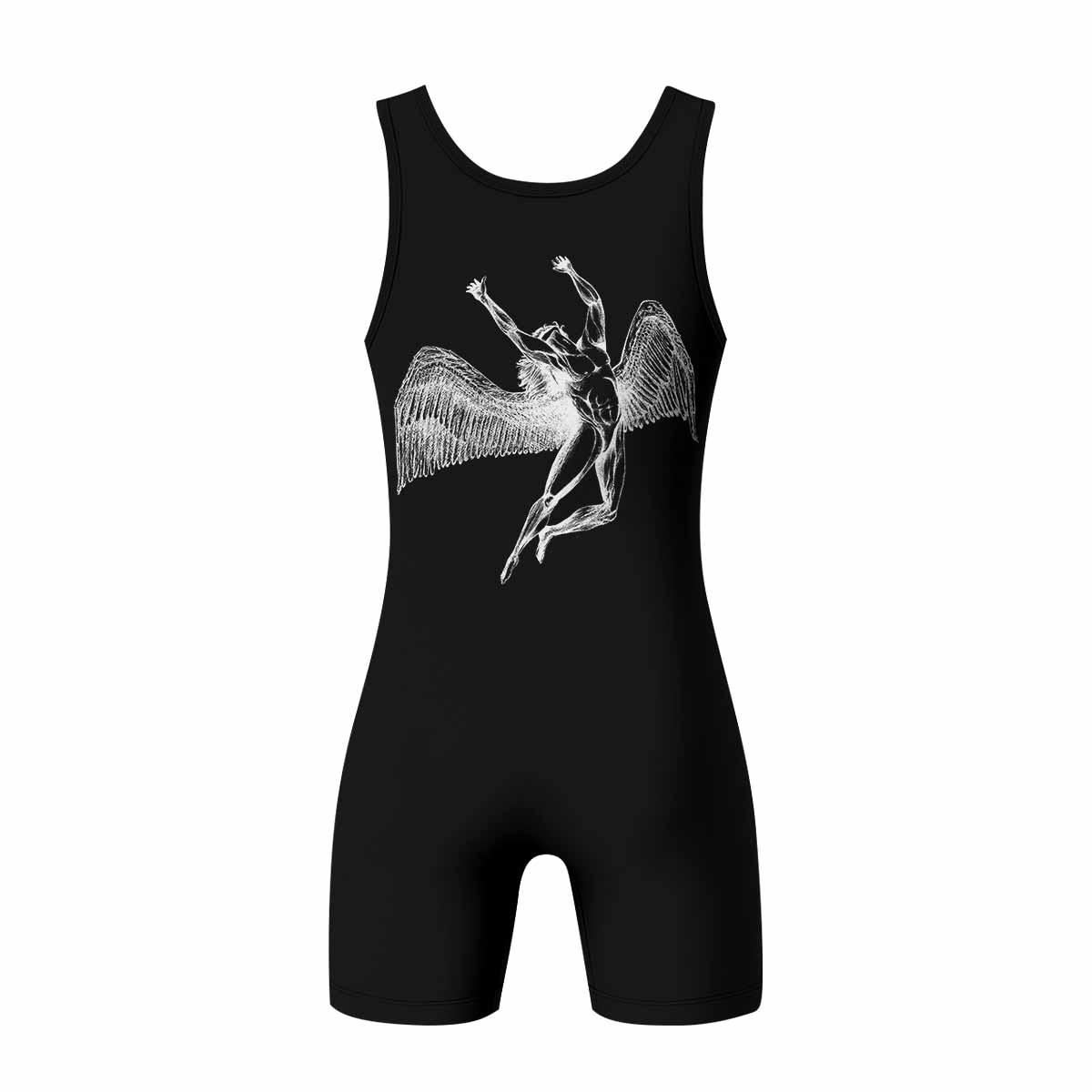 Led Zeppelin Wrestling Singlet - back view mockup