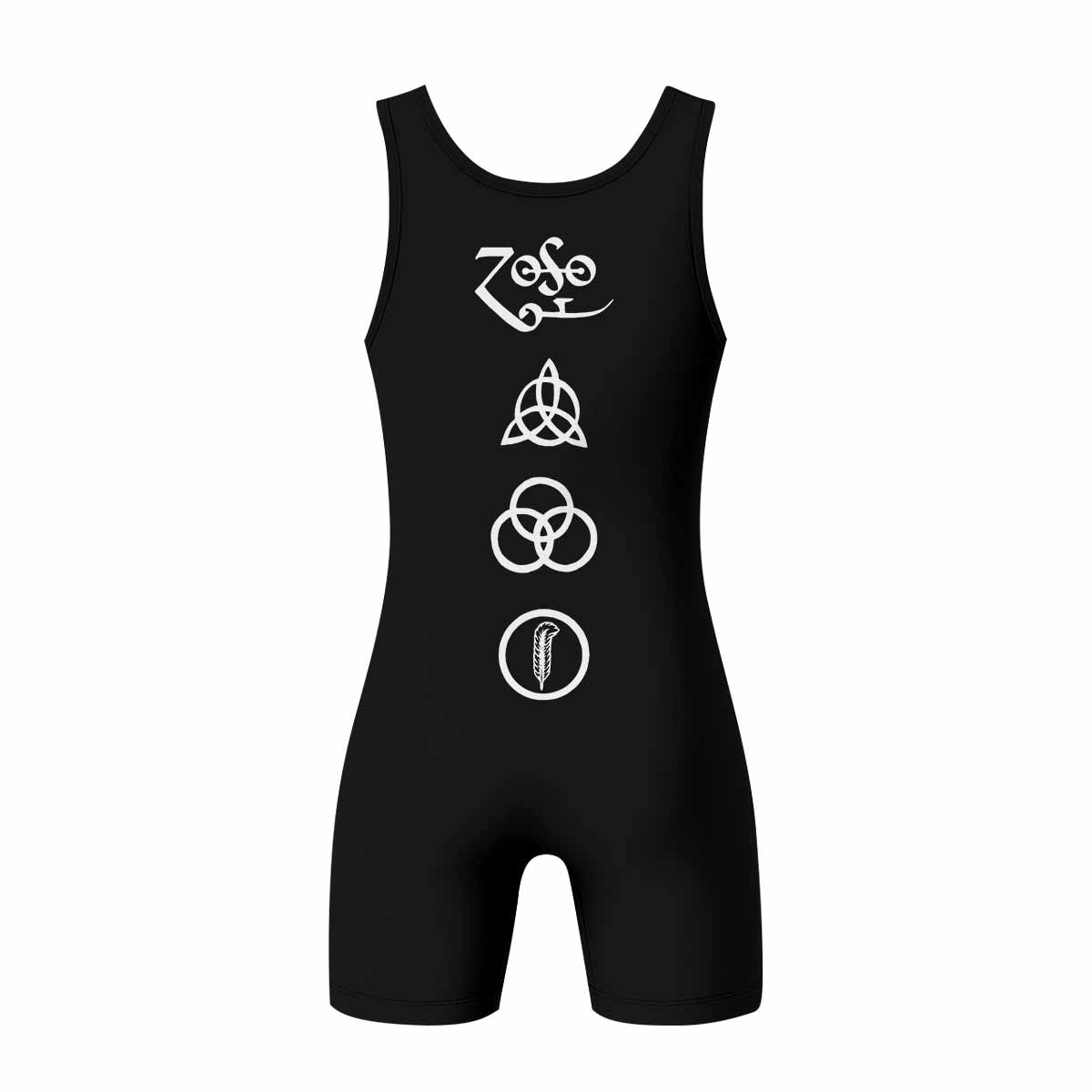 Led Zeppelin North American Tour 1977 Wrestling Singlet - back view mockup
