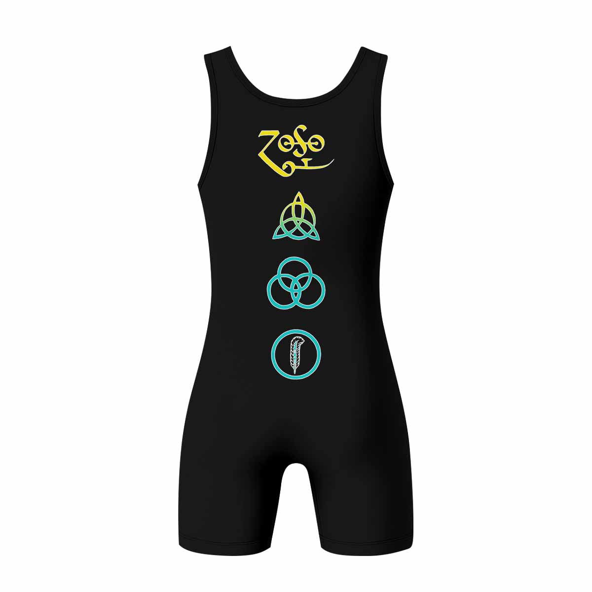 Led Zeppelin North American Tour 1975 Wrestling Singlet - back view mockup