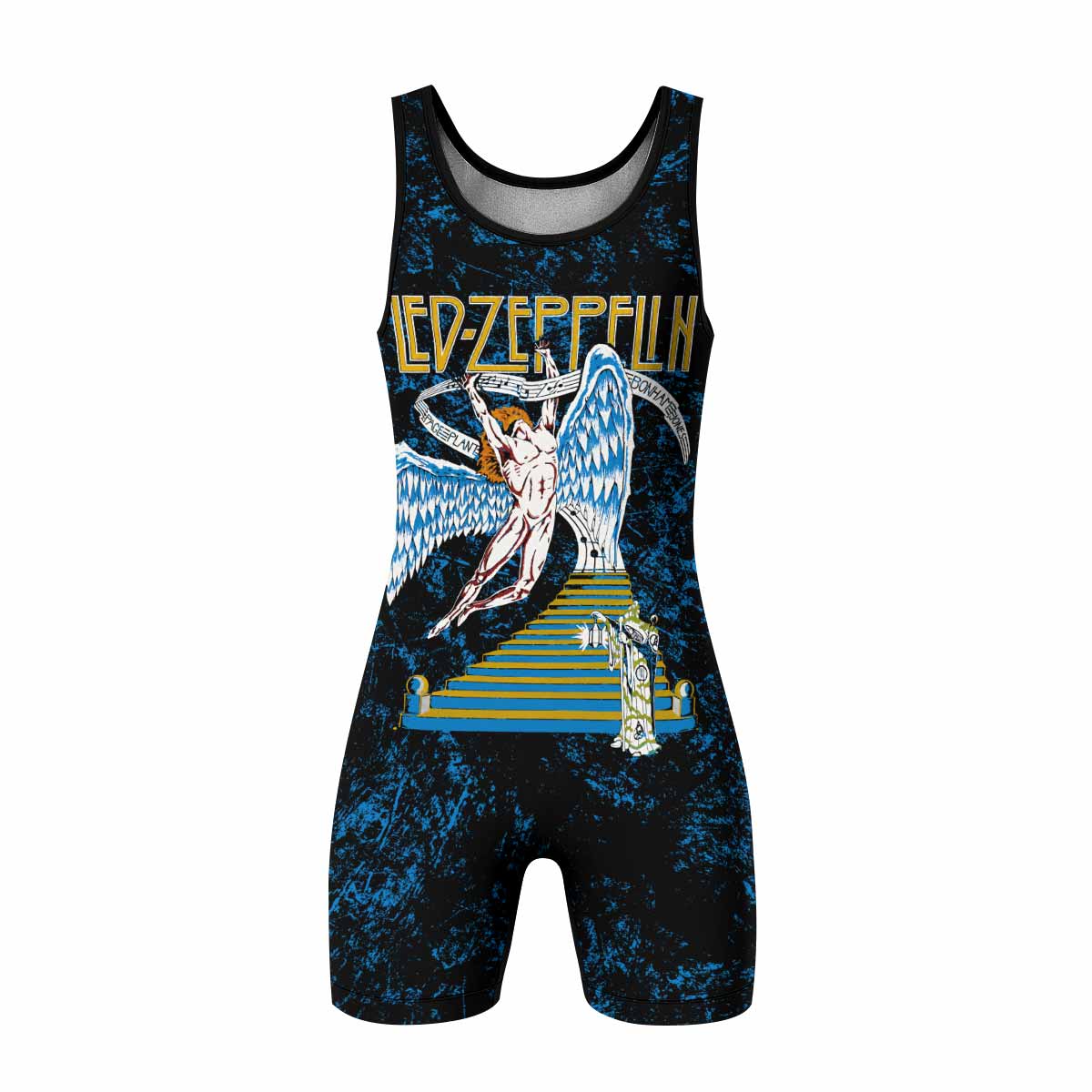 Led Zeppelin Swan Song Wrestling Singlet - front view mockup