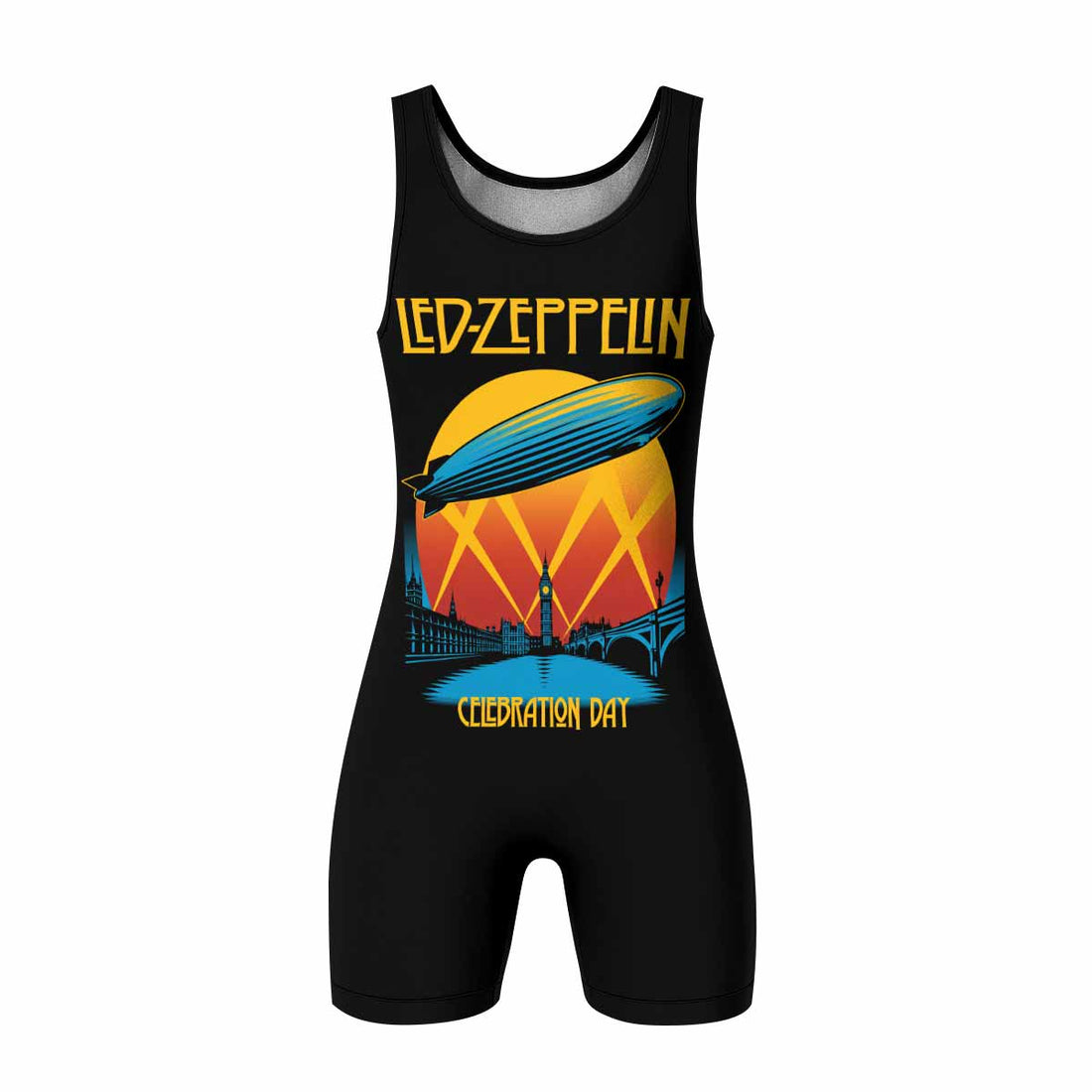 Led Zeppelin Celebration Day Wrestling Singlet - front and back view