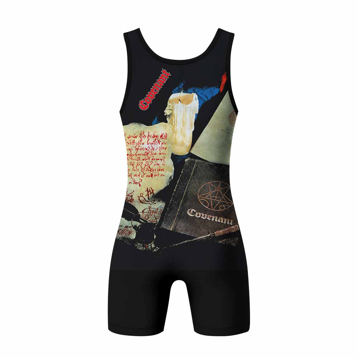 Morbid Angel Covenant Wrestling Singlet - back view mockup