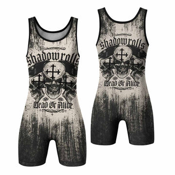 Shadowrolls Dead Or Alive Wrestling Singlet - front and back view