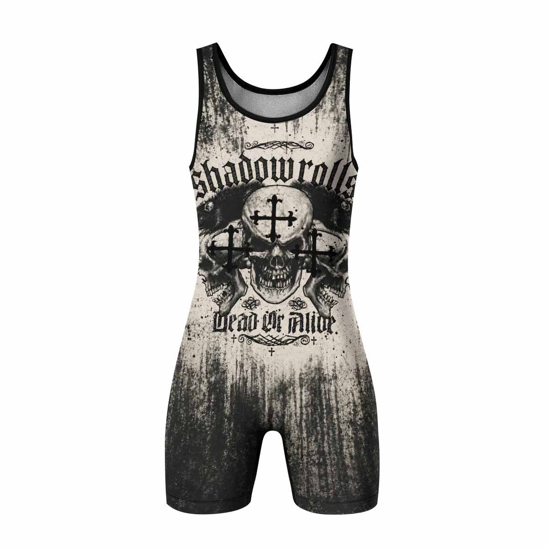 Shadowrolls Dead Or Alive Wrestling Singlet - front and back view