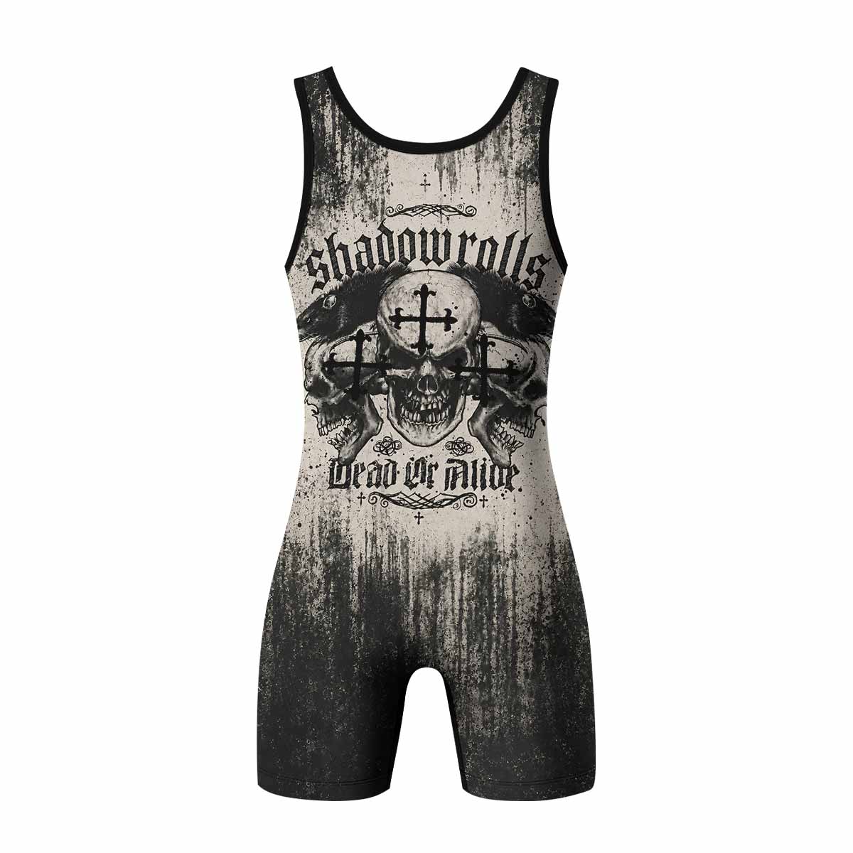 Shadowrolls Dead Or Alive Wrestling Singlet - back view mockup