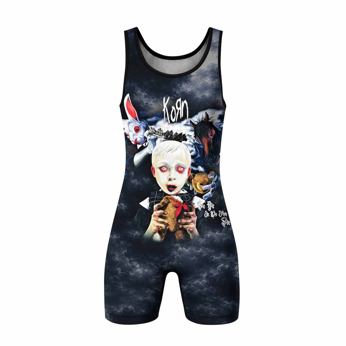 Korn See You On The Other Side Wrestling Singlet - front view mockup