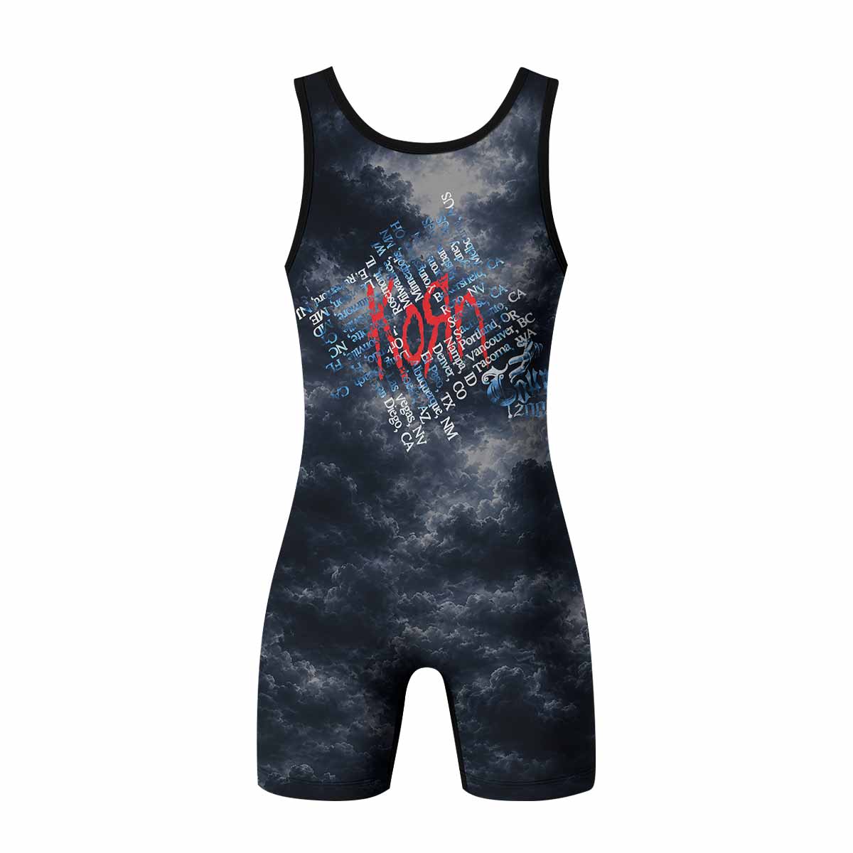 Korn See You On The Other Side Wrestling Singlet - back view mockup