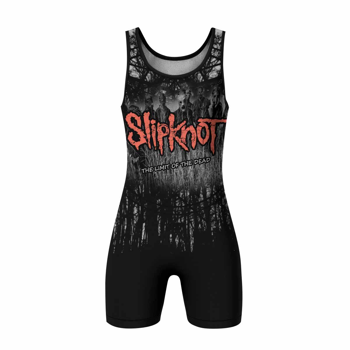 Slipknot The Limits Of The Dead Wrestling Singlet - front view mockup