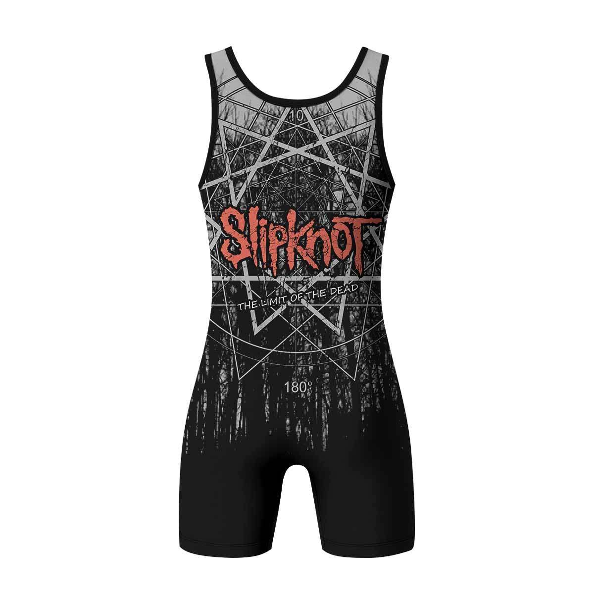 Slipknot The Limits Of The Dead Wrestling Singlet - back view mockup