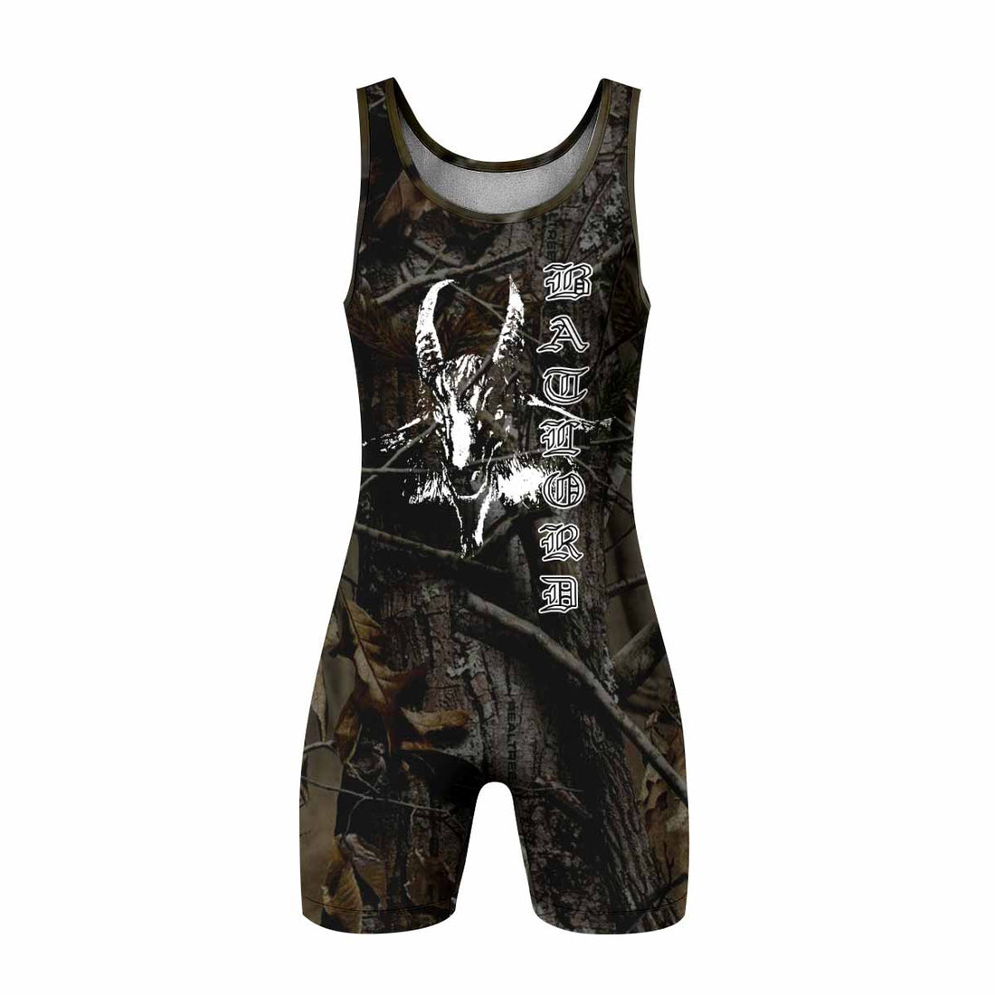 Bathory Sigil of Baphomet Wrestling Singlet - front and back view