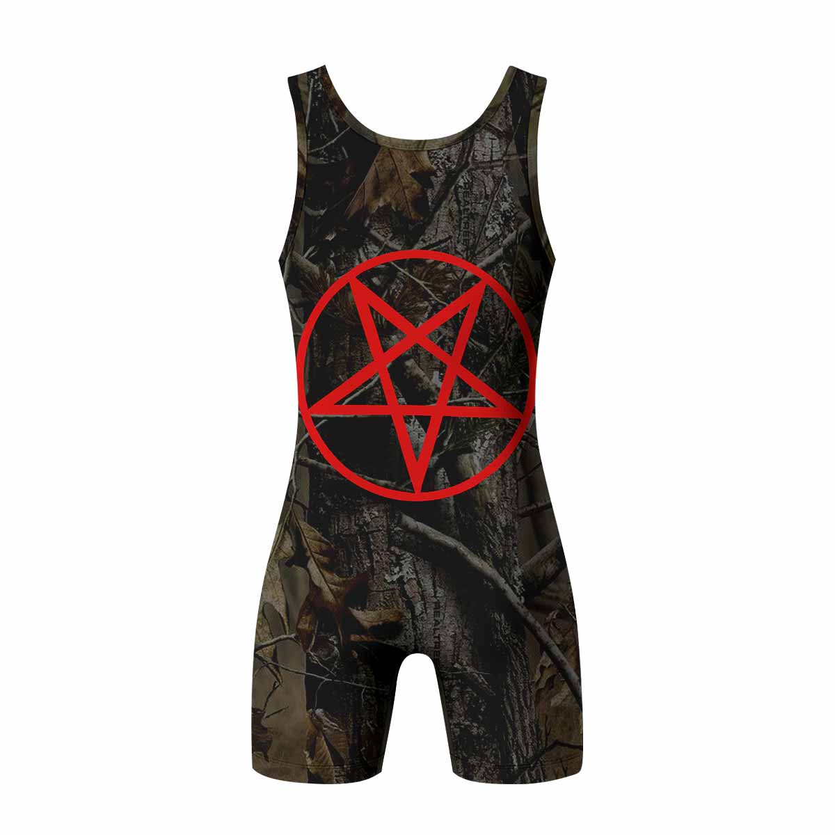 Bathory Sigil of Baphomet Wrestling Singlet - back view mockup