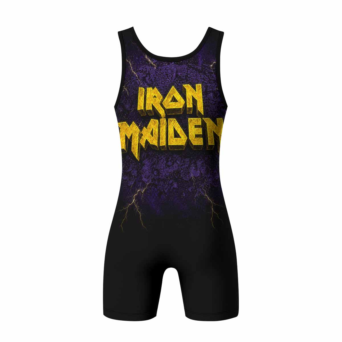 Iron Maiden Capitol Chaos Eddie Wrestling Singlet - back view mockup