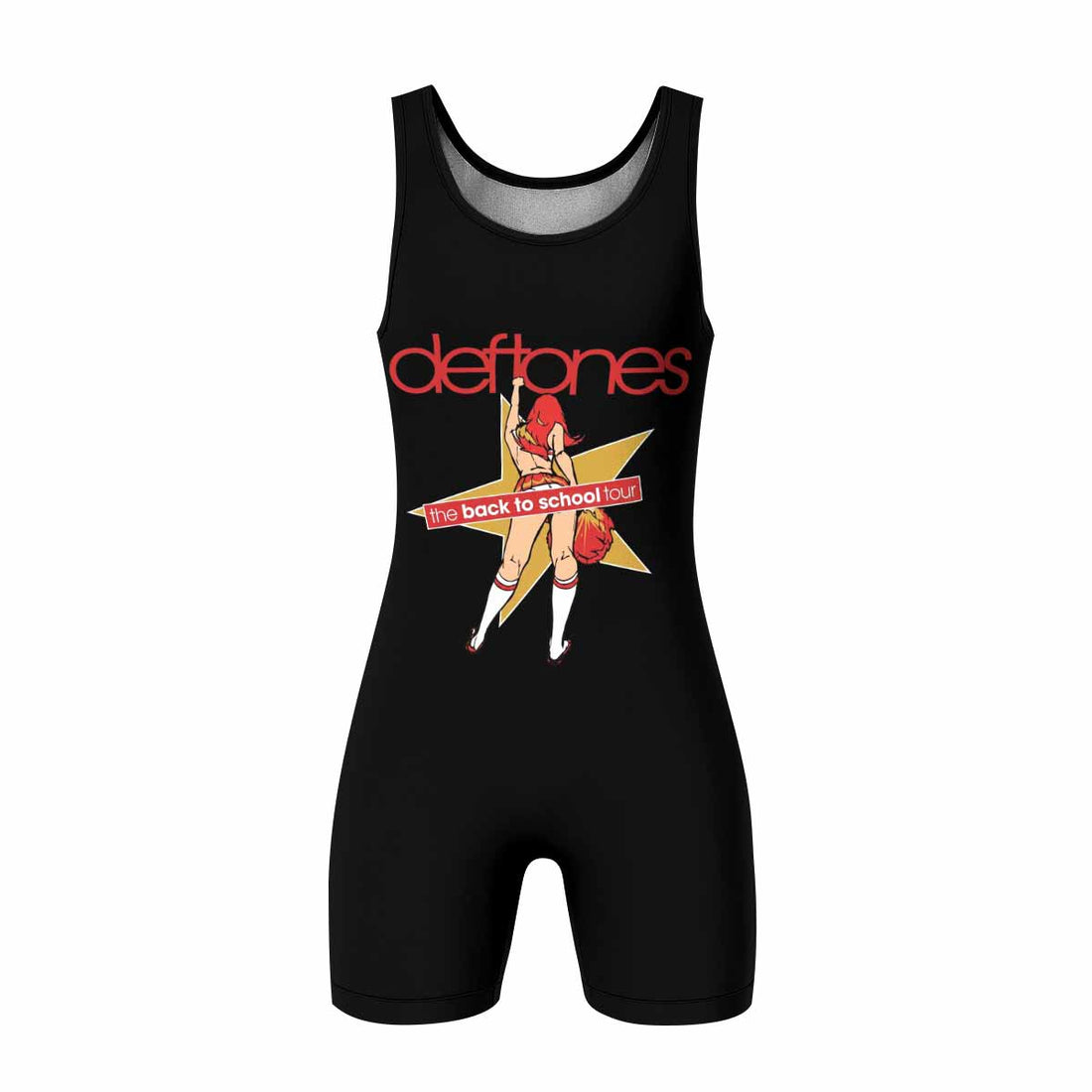 Deftones Back to School Tour Wrestling Singlet - front and back view