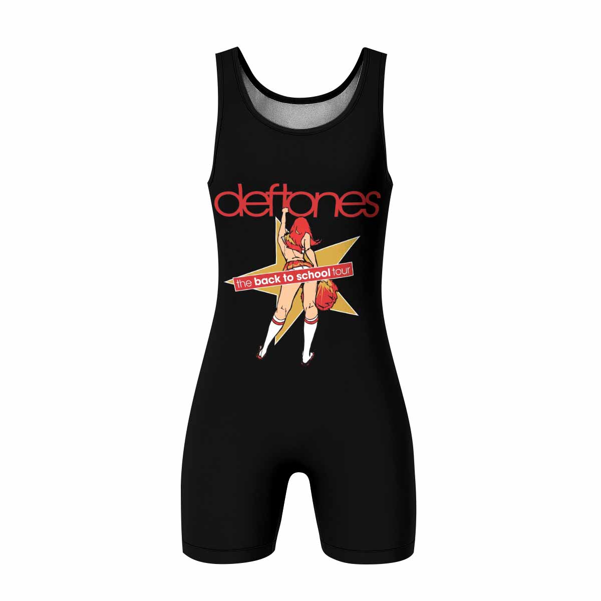 Deftones Back to School Tour Wrestling Singlet - front view mockup