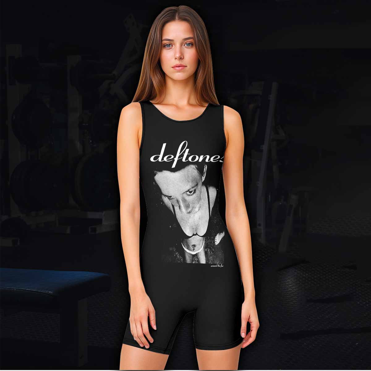 Deftones Around the Fur Wrestling Singlet - women's lifestyle view