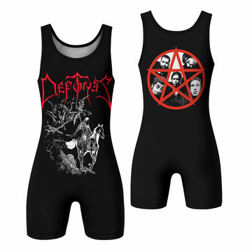 Deftones White Pony Grim Reaper Wrestling Singlet - front and back view