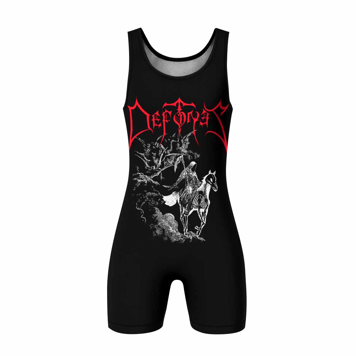 Deftones White Pony Grim Reaper Wrestling Singlet - front view mockup