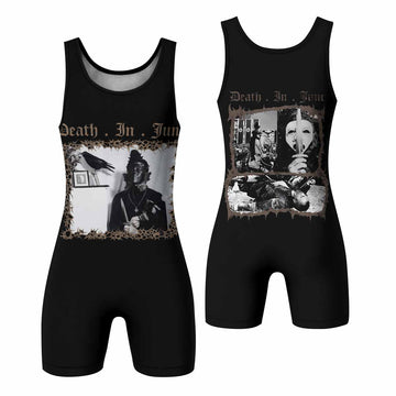 Death in June Ritual Raven Wrestling Singlet - front and back view