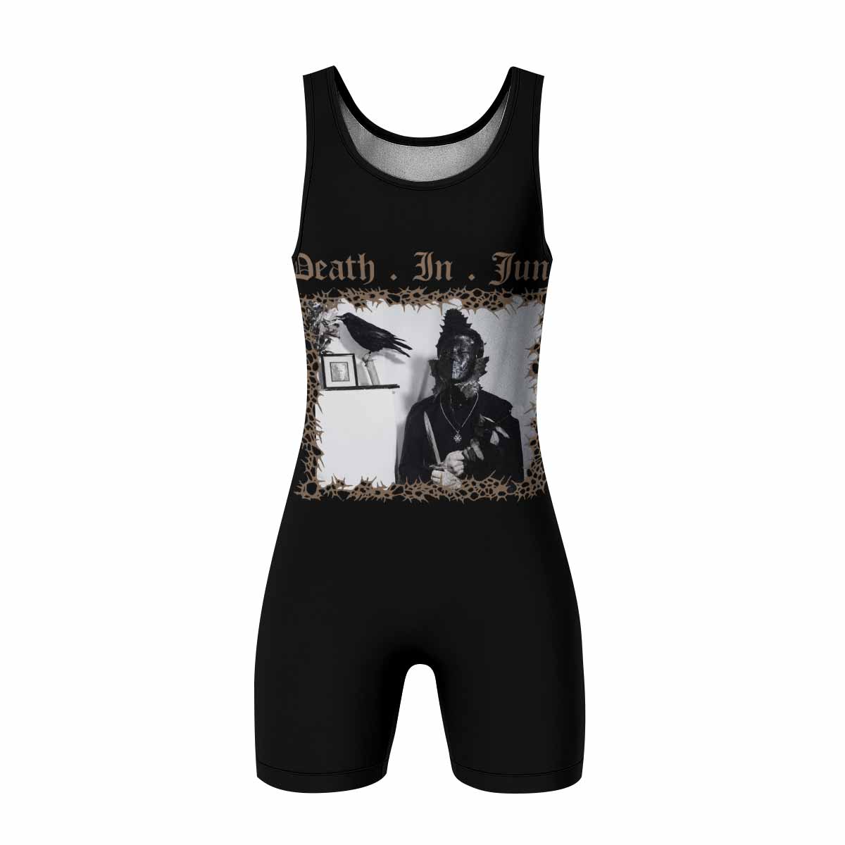 Death in June Ritual Raven Wrestling Singlet - front view mockup