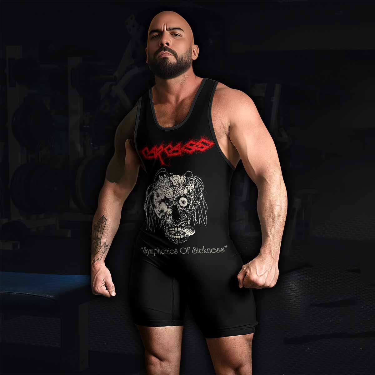 Carcass Symphonies of Sickness Wrestling Singlet - men's lifestyle view