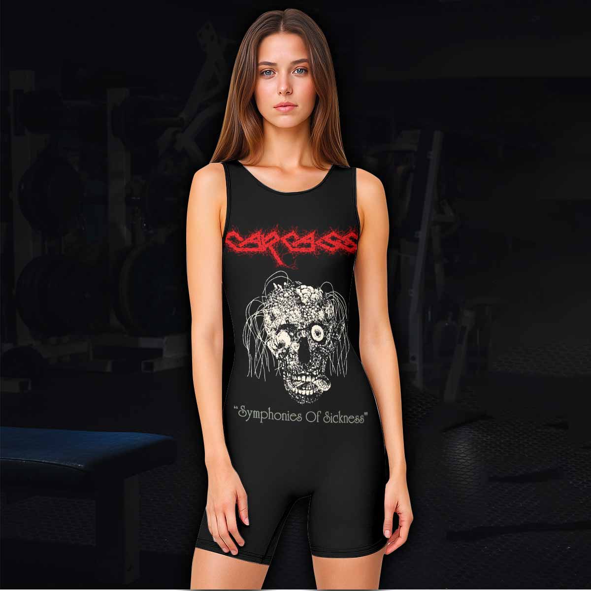 Carcass Symphonies of Sickness Wrestling Singlet - women's lifestyle view